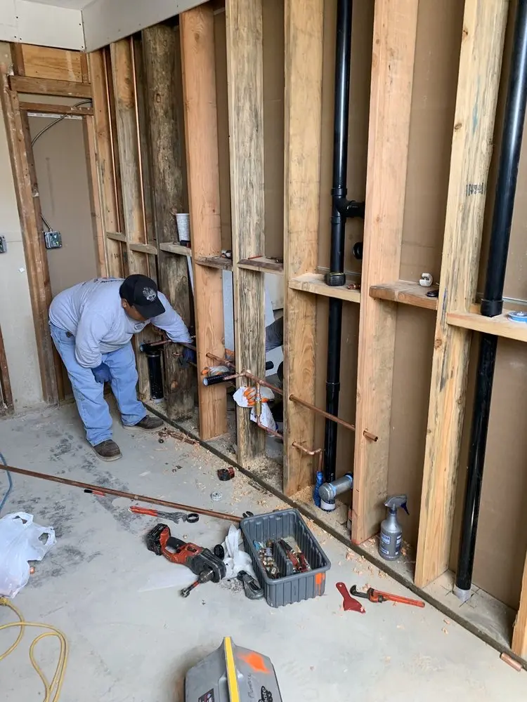 Commercial rough-in plumbing for Water Heater Replacement in Five Points